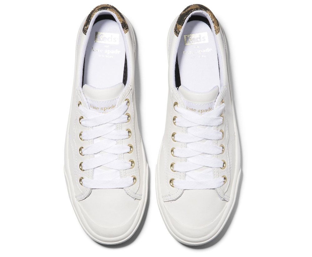 Keds Womens Sneakers White - Kate Spade new york Crew Kick 75 Leather - 315QJYNWH